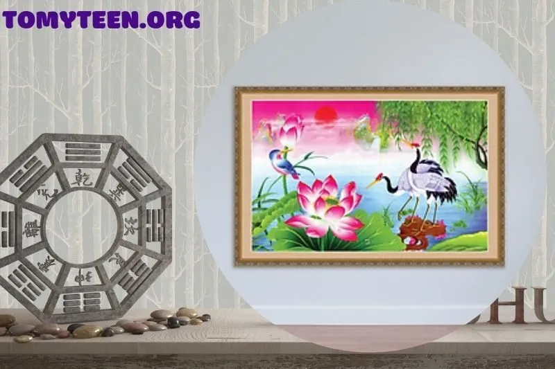 Lợi ích khi treo tranh sen hạc trong nhà