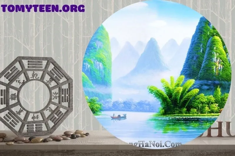 Tranh đồi núi phong thủy và sự kết hợp với ngũ hành