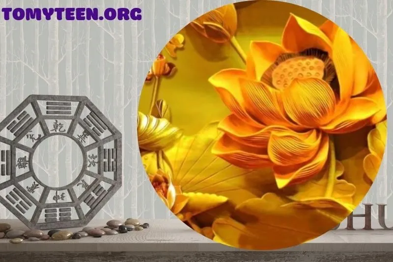 Ý nghĩa phong thủy của tranh bông sen vàng