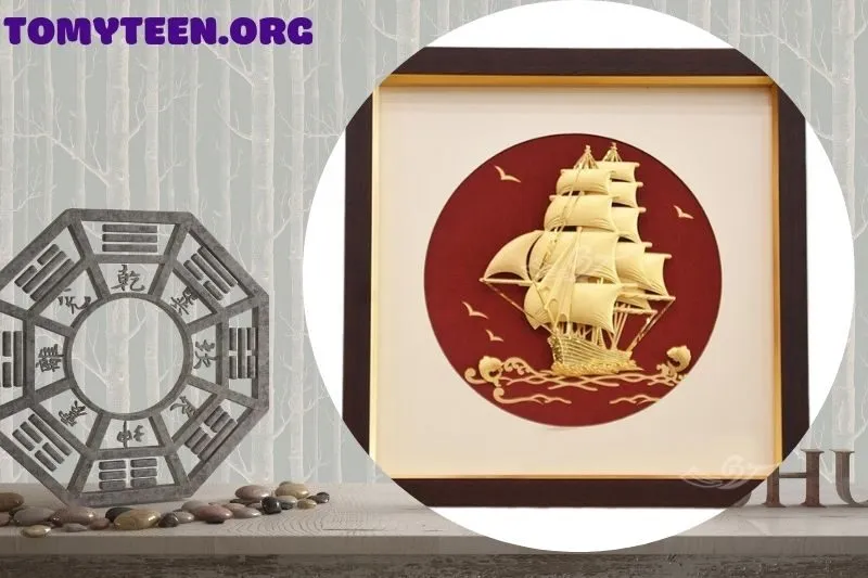 Ý nghĩa phong thủy của tranh thuyền vàng