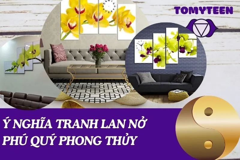 Câu này có thể chuyển thành: "Ý nghĩa tranh lan nở phú quý phong thủy thu hút tài lộc vượng khí."